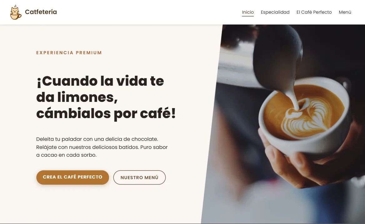 Catfeteria - Versión Desktop