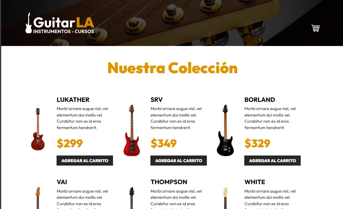 GuitarraLA - Versión Desktop
