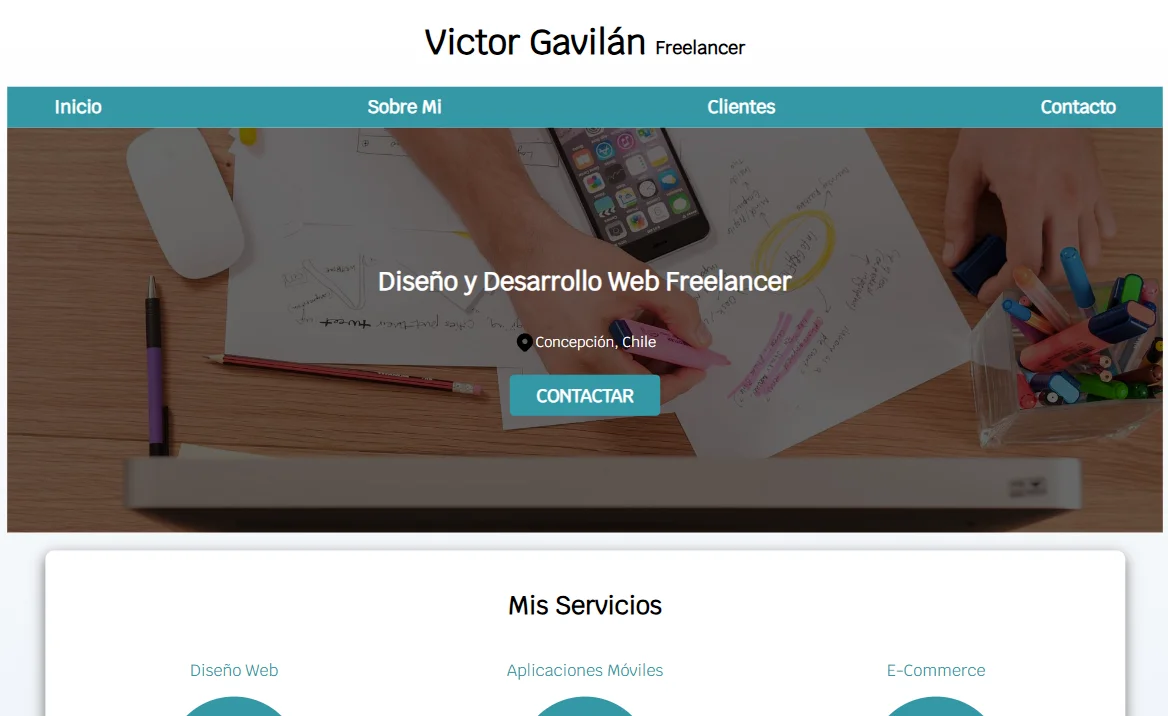 Primer Portafolio - Versión Desktop